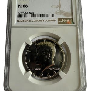 1964 Kennedy Half Dollar, PF 68: 90% Silver