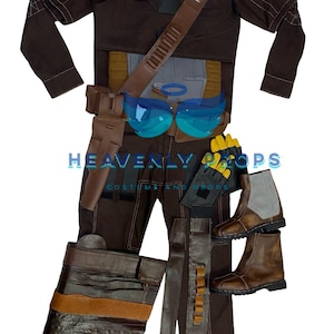 Mandalorian Flight Suit Set for Cosplay – Full Costume with Cummerbund, Cape & Accessories – Great Gift for Fans