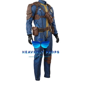 Fallout Cosplay Men Costume, Custom Measurements, Blue Post Apocalyptic Outfit, Halloween Party image 3