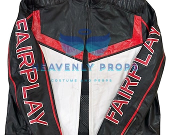 Black White Hero Cosplay Jacket, Superhero Costume Jacket, Movie Inspired Custom Made Jacket
