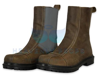 Star Wars cosplay, The Mandalorian Din Djarin boots, Mandalore style leather, custom size, shoes