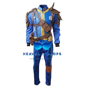 Fallout Cosplay Men Costume, Custom Measurements, Blue Post Apocalyptic Outfit, Halloween Party image 1
