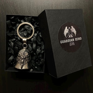 Campanello da motociclista, regalo per motociclisti, campana da guardiano, portafortuna, catena da motociclista