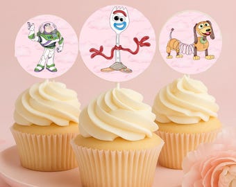 Toy Story Cupcake Toppers: Editable Birthday Party Decorations (Digital  Download)