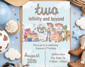 Toy Story 2nd Birthday Invitation: Two Infinity and Beyond (Digital Download)