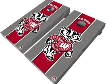 Wisconsin Badgers Cornhole Board Wraps – Laminated Vinyl Tailgate Skins