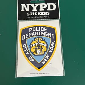 Official NYPD New York police department decal sticker