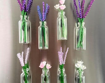 Mini ramo de flores con cuentas: decoración hecha a mano con cuentas de vidrio