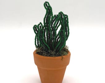 Handgemaakte mini-slangenplant in terracotta pot | Forever Faux Plant Decor
