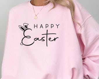 Easter Bunny Shirt for Women, Cute Spring Rabbit Graphic Tee, Happy Easter Holiday Top, Pastel Egg Hunt Outfit, Gift for Mom Girls Family