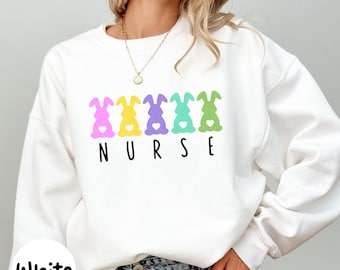 Easter Nurse Sweatshirt, Bunny Medical Crewneck, Nursing Student Apparel