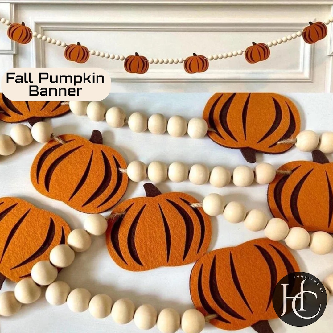 98inch Fall Pumpkin Banner, Autumn Thanksgiving, Festival Party ...