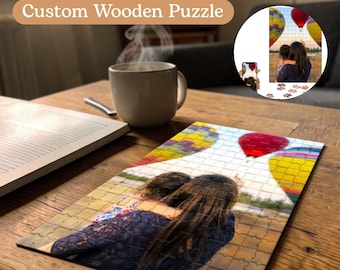 Personalized Photo Jigsaw Puzzle, Wedding Family Gift, Puzzles Gifts for Family,Perfect Christmas Gifts for her 300, 500, 1000 Pieces Puzzle