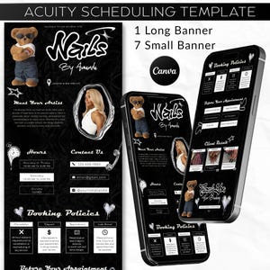 Nail Tech Acuity Scheduling Template, Nail Booking Website, Professional Acuity Website Template, Hairstylist, Lash Tech Acuity Booking Site