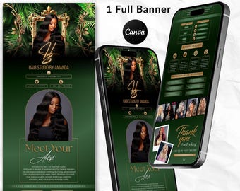 Acuity Scheduling Website Template, Beauty Salon Canva Design