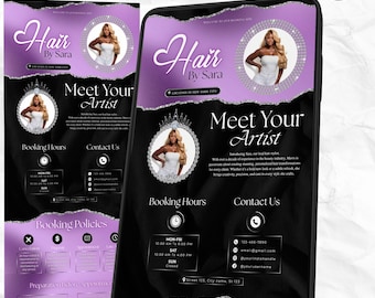 Acuity Scheduling Website Template, Beauty Salon Booking (Canva Editable)