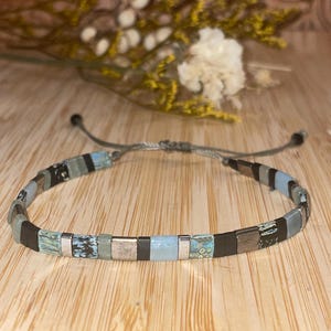 Miyuki Tila kralenarmbanden voor heren, plat, cadeau, Vaderdag