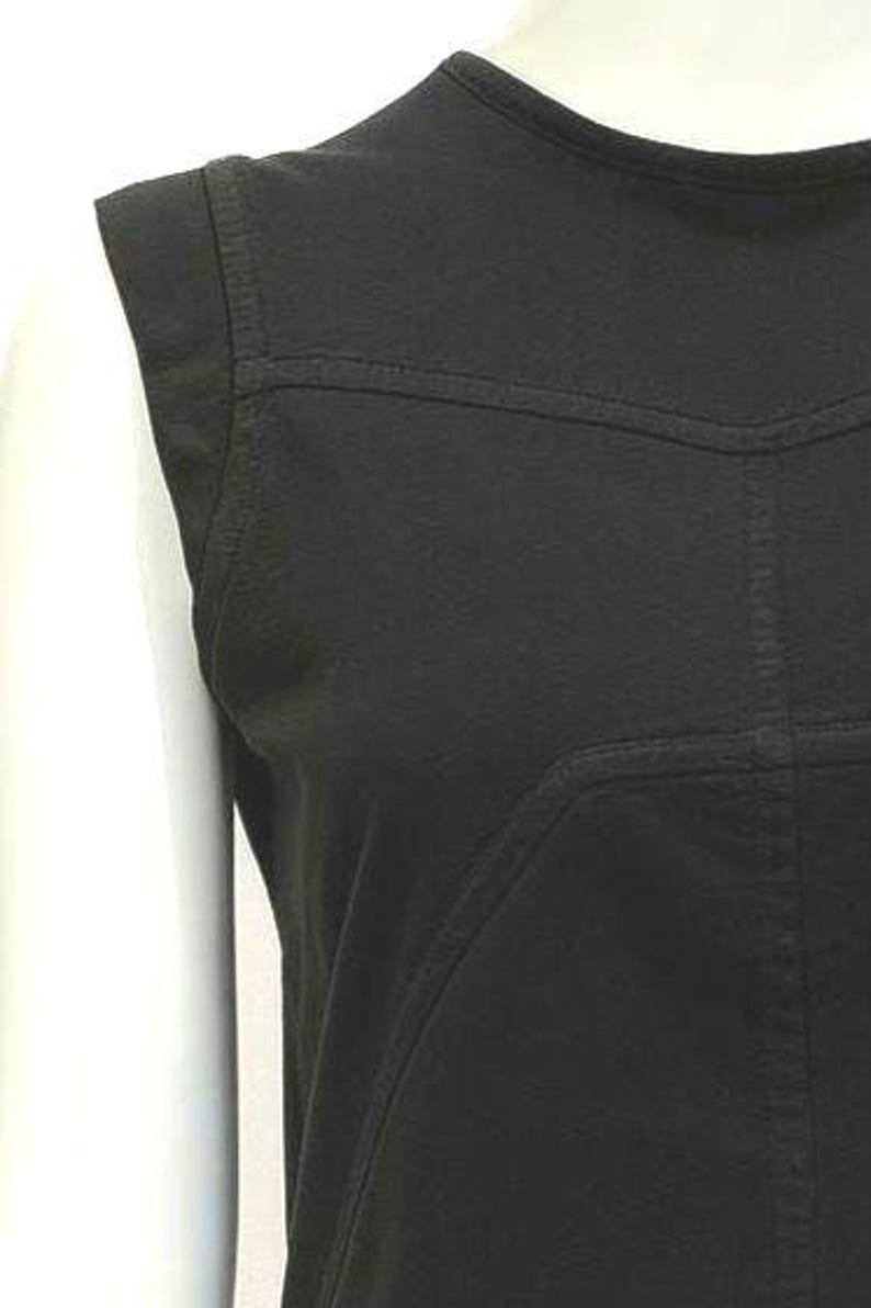 Blackout Exoshell — Black Futuristic Sleeveless Top image 2