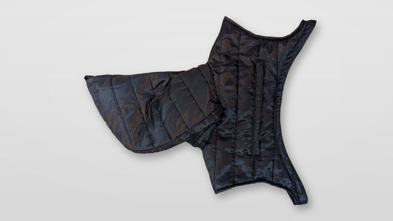Black Nova Puffer — Black Futuristic Quilted Puffer Jacket image 10