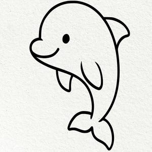 Dolphin Silhouette SVG, Ocean Animal Cut File (Digital Download