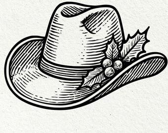 Cowboy Hat SVG, Western Silhouette Cut File (Digital Download)