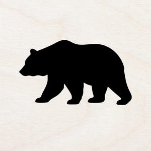 Björn SVG Vilda Djur Silhuett Enkel Disposition Cricut Laser DXF Eps PNG
