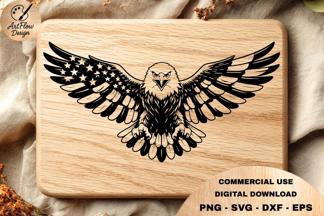 Patriotic Eagle SVG / 4th of July Eagle SVG / American Flag 250th ...