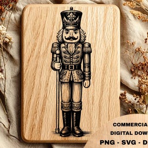 Notenkraker SVG/kerstsoldaat lasergravure bestand/PNG/DXF/EPS
