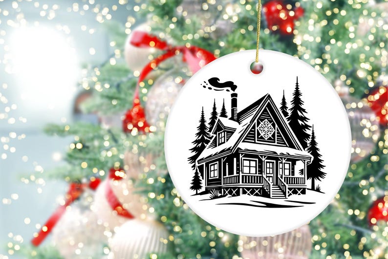 Cabin SVG for Cricut, Mountain Cabin PNG Dxf Eps, Rustic House Design ...