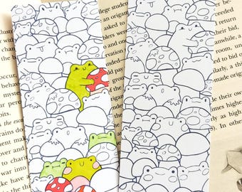 Reading Challenge Bookmark: 60 Books Tracker with Frogs & Mushrooms