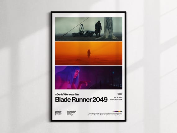 Blade Runner 2049 Movie Poster | Denis Villeneuve Sci-Fi Film | Minimalist Modern Wall Art | Digital Download