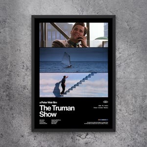 The Truman Show Movie Poster | Modern Wall Art, Mystery Comedy Film (PDF Download)