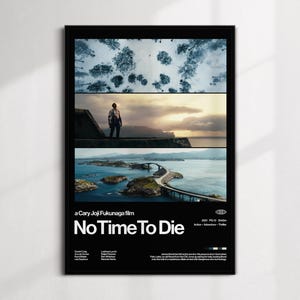 No Time To Die Movie Poster | Modern Wall Art, James Bond 007 Action Film (PDF Download)