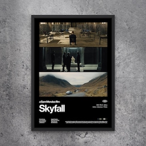 Skyfall Poster – Minimalist James Bond 007 Movie Poster, Modern Wall Art (PDF Download)