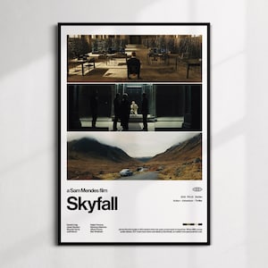 Skyfall Movie Poster | Modern Wall Art, James Bond 007 Action Film (PDF Download)