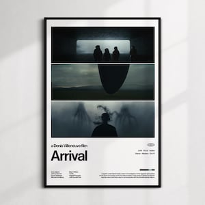 Ankomstfilmaffisch | Denis Villeneuve Science-Fiction-film | Minimalistisk modern väggkonst | Digital nedladdning