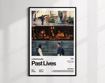Locandina del film Vite passate / Film drammatico romantico A24 / Arte murale moderna e minimalista / Download digitale