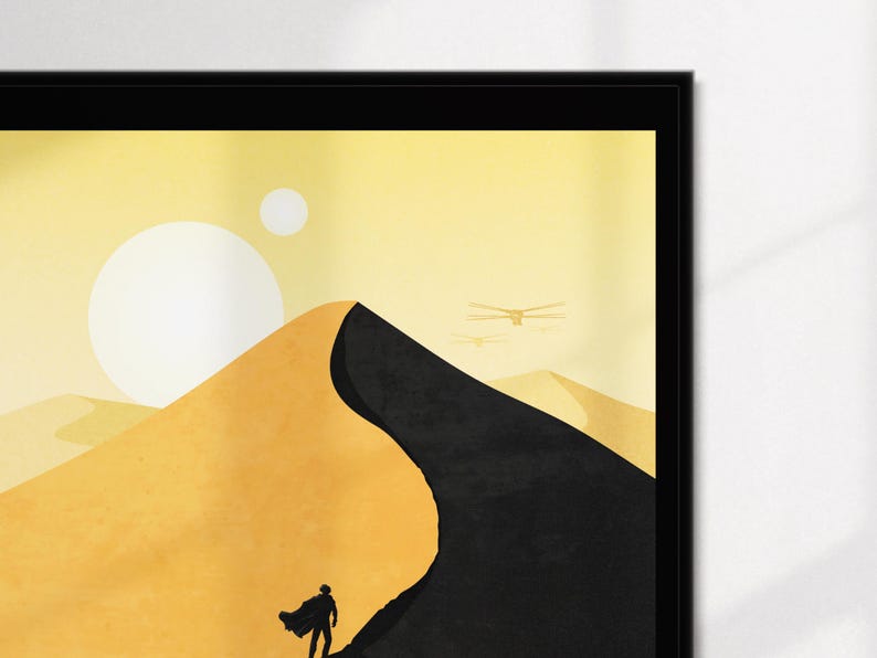 Dune Inspired Movie Poster | Original Fan Artwork, Modern Wall Art, Sci ...