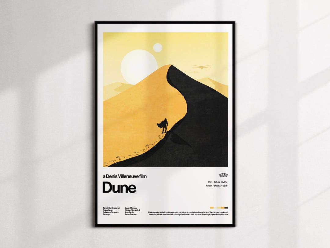 Dune Inspired Movie Poster | Original Fan Artwork, Modern Wall Art, Sci ...