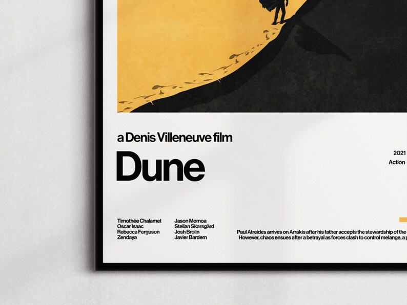 Dune Inspired Movie Poster | Original Fan Artwork, Modern Wall Art, Sci ...