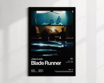 Blade Runner Movie Poster | Ridley Scott Sci-Fi Film | Minimalist Modern Wall Art | Digital Download