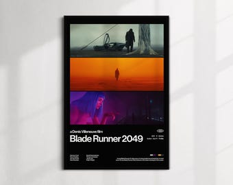 Blade Runner 2049 Movie Poster | Denis Villeneuve Sci-Fi Film | Minimalist Modern Wall Art | Digital Download