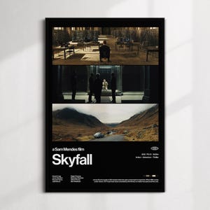 Skyfall Movie Poster | Modern Wall Art, James Bond 007 Action Film (PDF Download)