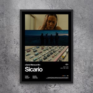 Sicario Movie Poster | Modern Wall Art, Denis Villeneuve Crime Thriller Film (PDF Download)