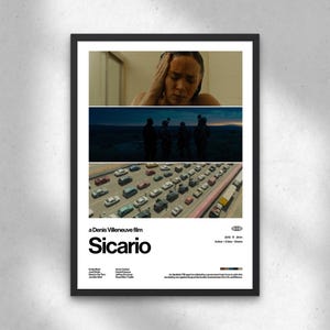 Sicario Movie Poster | Modern Wall Art, Denis Villeneuve Crime Thriller Film (PDF Download)