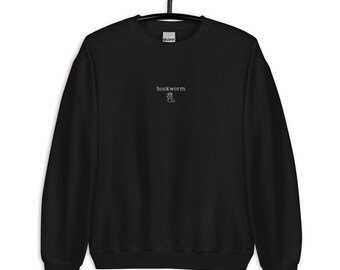 Sweatshirt unisexe brodé rat de bibliothèque Bookish BookTok