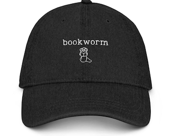 Bookworm Denim Hat Baseball Cap Bookish BookTok