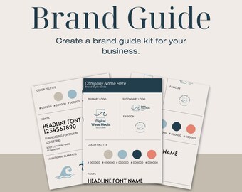 Canva Brand Richtlinien Vorlage | Bearbeitbarer Brand Guide für Coaches, Kreative, kleine Unternehmen | Branding Kit für Canva