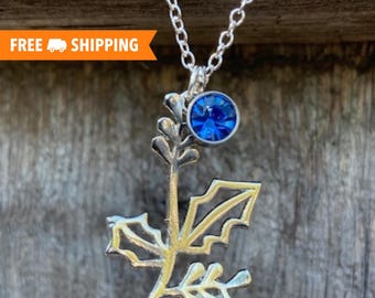 Birth flower necklace, Personally Necklace, Birth flower gift, Custom birth flower necklace, Best friend gift, Personalized birth flower.