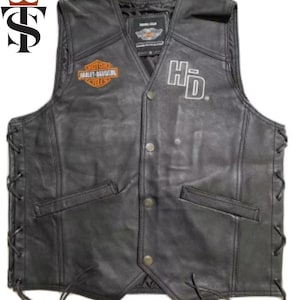 Handmade Harley Leather Vest, Original Cowhide, Premium Quality Vest, Biker Style, Best Gift for Him